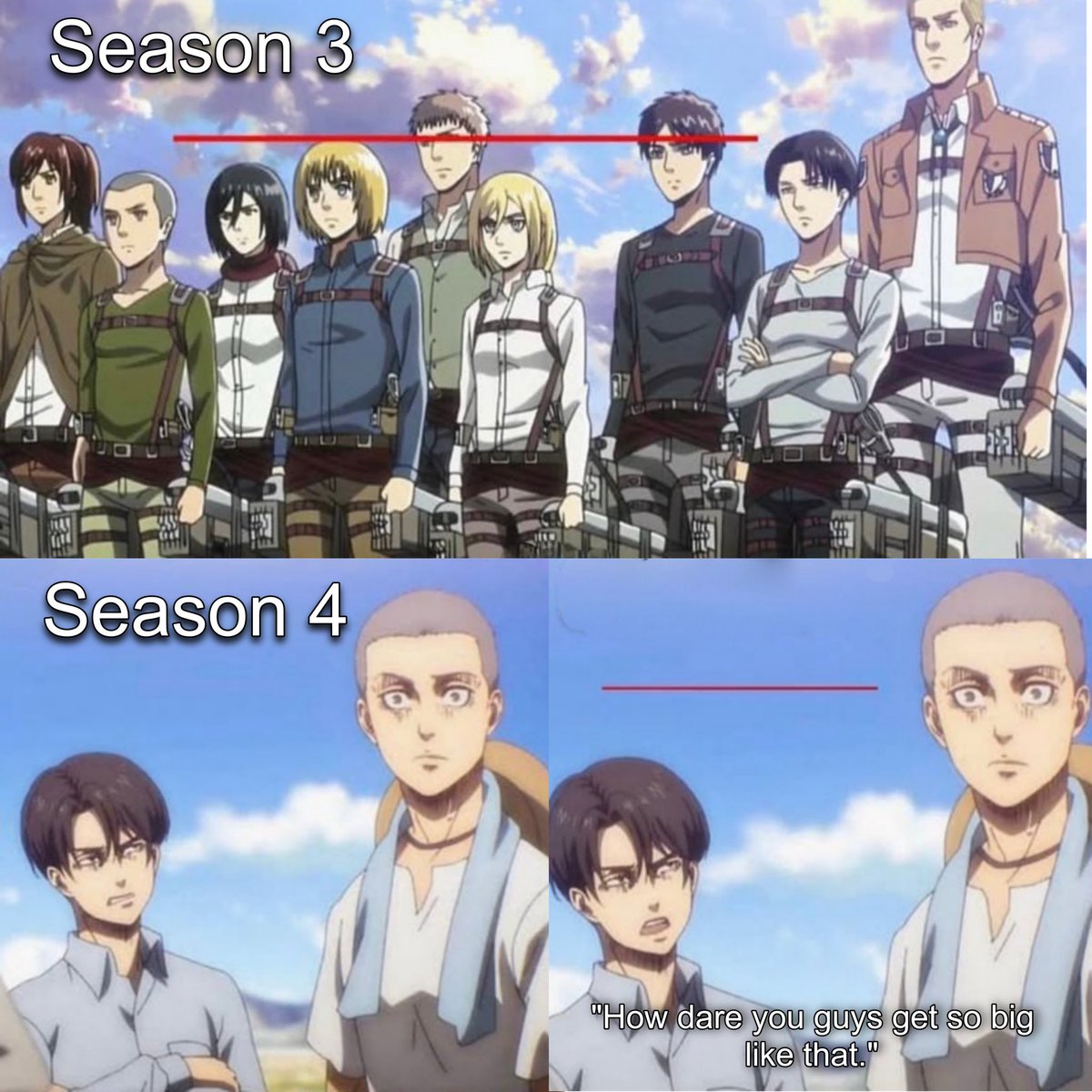 Leviarchive__'s tweet photo. Levi jealous of everyone’s height. 🤣 https://t.co/SRp8rDDFc0
