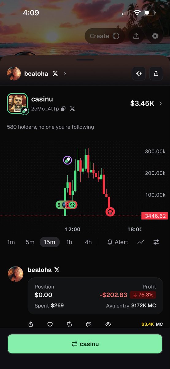 AlohaCrypto333's tweet photo. @USronaldcarter This pretty much ruined everything for me.  I picked my kid up from school and come back to this. I don’t know what I’m going to do other than quit meme coins for sure. Im devastated https://t.co/pDEKjvkAxI