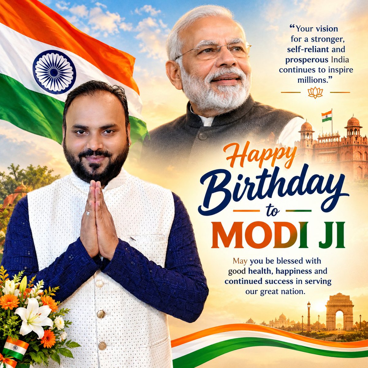 PatiChinmaya's tweet photo. #happy_birthday_Modiji https://t.co/b9gF6xBMqH