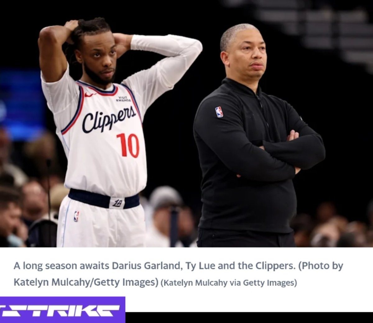 StrikeOrDunk's tweet photo. What's left of the Clippers? Darius Garland, Keaton Wagler, Tyronn Lue and a date with basketball purgatory https://t.co/DpTLMPtnLd