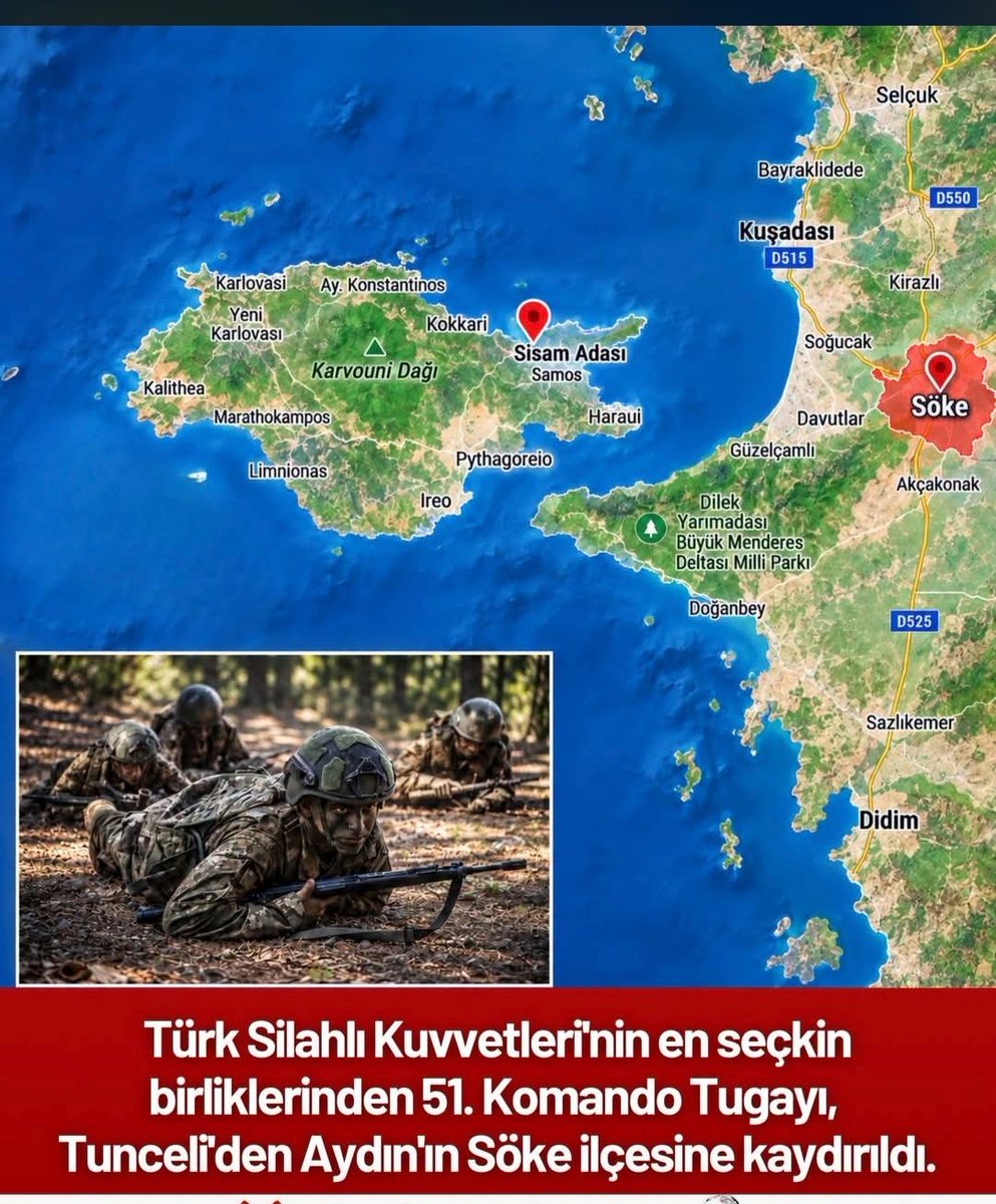AirAslan's tweet photo. EN SEÇKİN KOMANDOLARIMIZ TUNCELİ'DEN AYDIN SÖKE'YE KAYDIRILMIŞ....!!

BAKARSIN BİR GECE ANSIZIN  SİSAM'A TÜRK SANCAĞINI DİKMİŞLER

GERÇEK OLMASI İÇİN ALLAH'IM ORDUMUZA GÜÇ VER https://t.co/RTbeYKcGeY