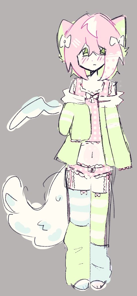 LUVR0ID's tweet photo. @canibawlz basically i just limited the color palette to the colors we already had! and i added more dots to match the hair… and i understand if the white lace on their already pale skin looks odd but because its lace i think it looks ok! https://t.co/9ywWBJga70
