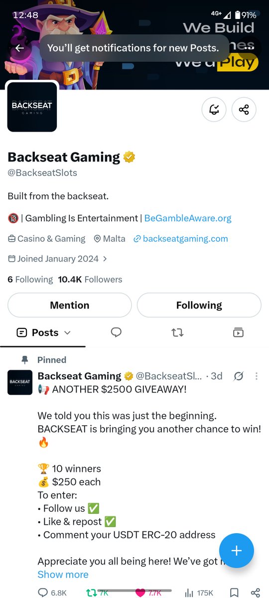 SecretMafiaQ's tweet photo. @BackseatSlots Thanks a lot for this amazing opportunity 🙏 🙏 

Address:
0xF78dB2E8bF44277a077b0FEBa33650d2D3EB146C

All tasks completed ✅ https://t.co/sHRYvlUFdm
