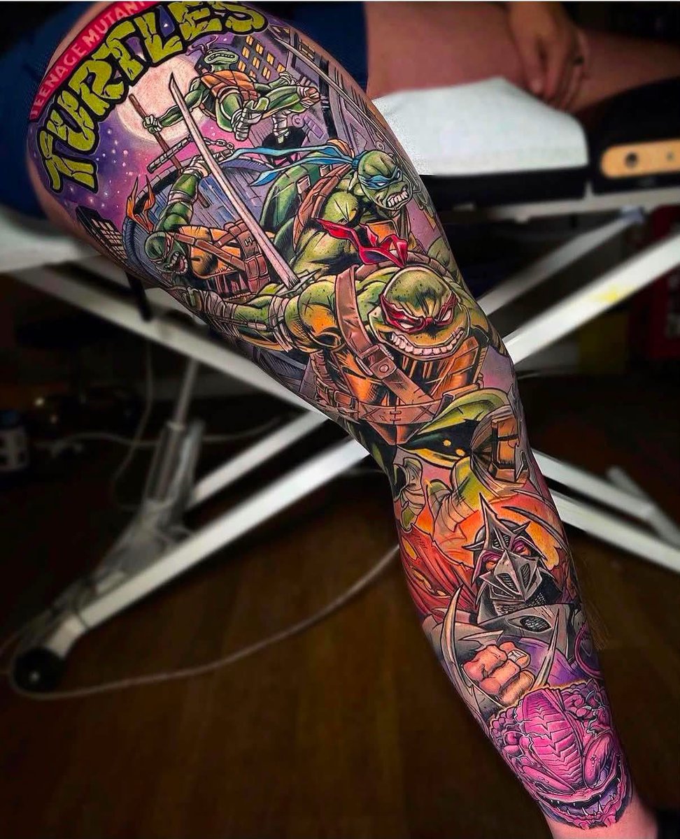 NinjaTurtleLair's tweet photo. Amazing Tattoo by @DrkTurcotteArt https://t.co/HuzlntpkGK
