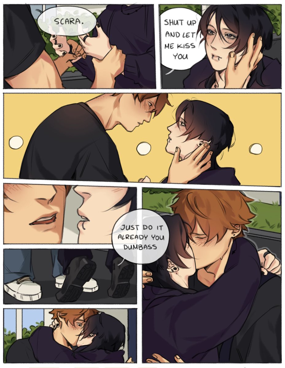 _Lyronn's tweet photo. quick lil comic of these two losers #chiscara

inspired by chiscaraist on ao3 https://t.co/UY8MaZL6KZ
