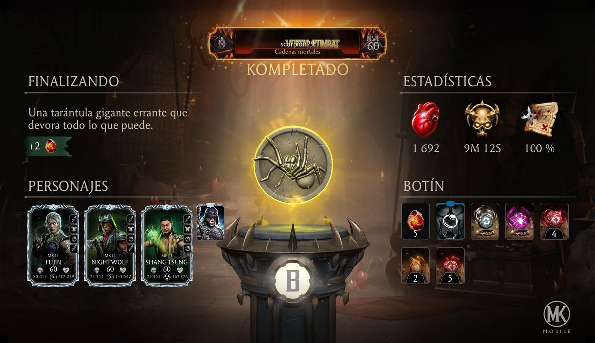 iban25's tweet photo. ¡Acabo de completar un recorrido de la Kripta en Mortal Kombat Móvil! Mira mis estadísticas. https://t.co/z3G0ViWrir