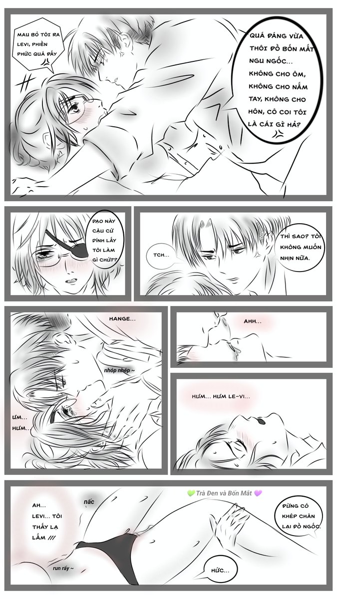 Levihans2604's tweet photo. Levi x Hange R18 🔞
💚 Trà Đen và Bốn Mắt 💜 đây, mình up chủ yếu ở tiktok và thi thoảng sẽ up bên này nhe. 
Tiktok: levihans2604
#LevixHange
#Attackontitan https://t.co/g2DMLRjOTV