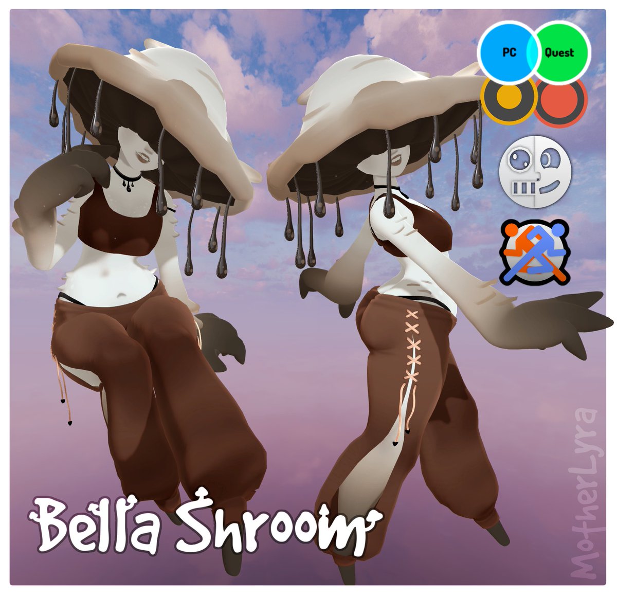 MotherLyra's tweet photo. After a lil bit of a delay (oops!) Bella Shroom's files will be available this Friday!  

To celebrate, I am hosting a giveaway for a gumroad code on my discord! One winner will be chosen once shops are live! https://t.co/hQ4jodHmwG