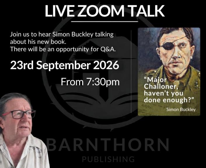 barnthorn's tweet photo. 🎥 LIVE ZOOM TALK
Join Simon Buckley on 23 September, 7.30pm, as he discusses ‘Major Challoner, Haven’t You Done Enough?’, the wartime story of his great-uncle Major Robert ‘Bob’ Challoner.
Book here: https://t.co/pdL0JIRQth
#FirstWorldWar #SecondWorldWar #MilitaryHistory https://t.co/SVyo7JB05f