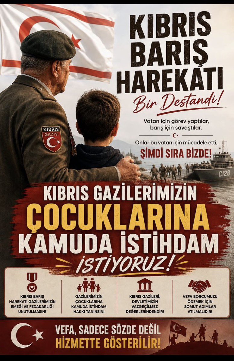 Ceren9110533591's tweet photo. Dün cephede vatanı savunanlar, bugün evlatlarının geleceği için adalet istiyor.
Muharip Gazi çocuklarına kamuda istihdam hakkı ertelenemez bir vefa borcudur 🇹🇷
#MuharipGaziÇocuklarınaİstihdam #19EylülGazilerGünü #GazilerimizeSahipÇıkıyoruz
@hulusiakarmedya @celebimehmeta @Akparti https://t.co/EE66jga8wH