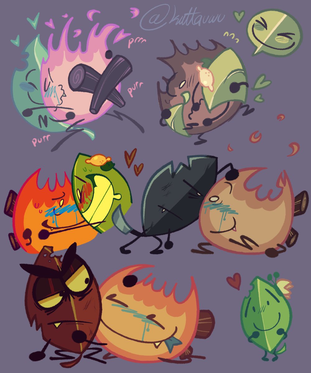 kuttauwu's tweet photo. leafysys x  firey :3333 https://t.co/QHaLGx8Xz1