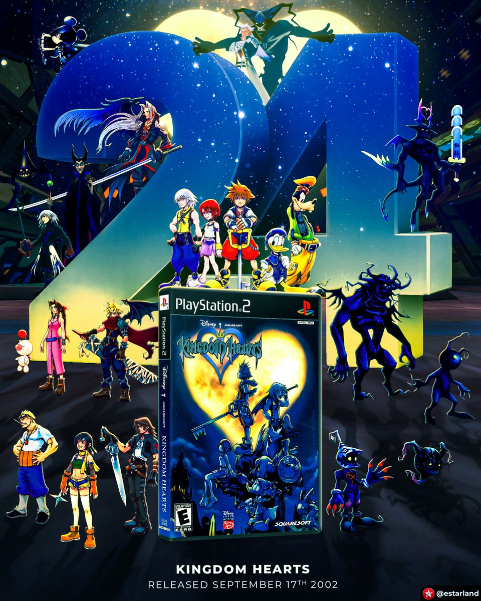 eStarland's tweet photo. Today is the 24th Anniversary of Kingdom Hearts! 🗝️ https://t.co/76W371o5yf