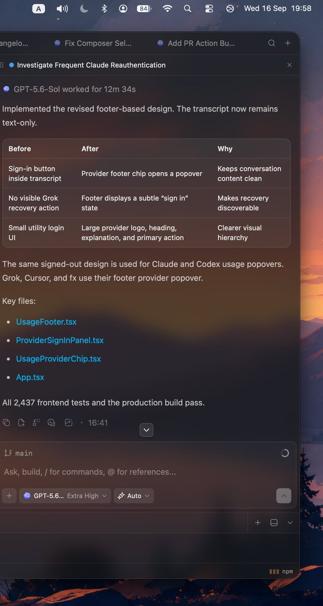 nikolay_dp's tweet photo. Monocode v0.1.49 is out

- Drag tabs & split panes to reshape your workspace
- GitHub issues and PRs now open beside your chats
- Merge, close or change PR status
- Per-project notifications and inbox controls
- Detailed Claude/Codex usage limits & banked resets

and a bunch of other small additions and bug fixes

thanks @ognjeeen_ @ardev_ts @codexakshat and everyone else who contributed ❤️