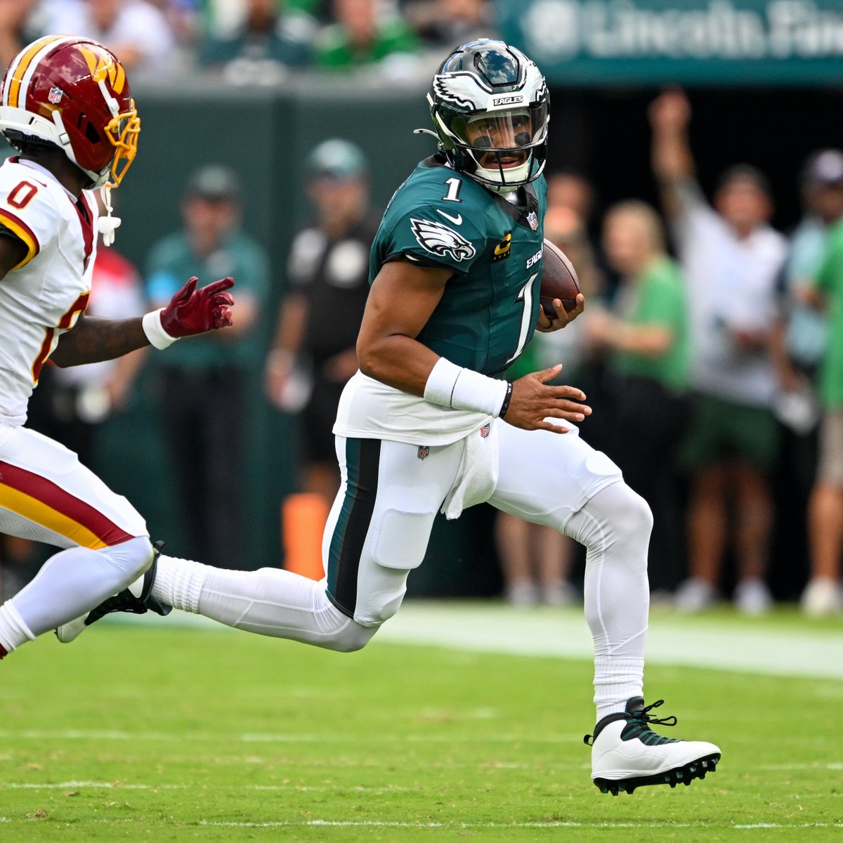 Eagles's tweet photo. The votes are in, and Jalen Hurts is this week’s @Toyota  Player of the Week!

Relive his performance here: https://t.co/4K6XUZQzBH https://t.co/hLEilv6f0Q