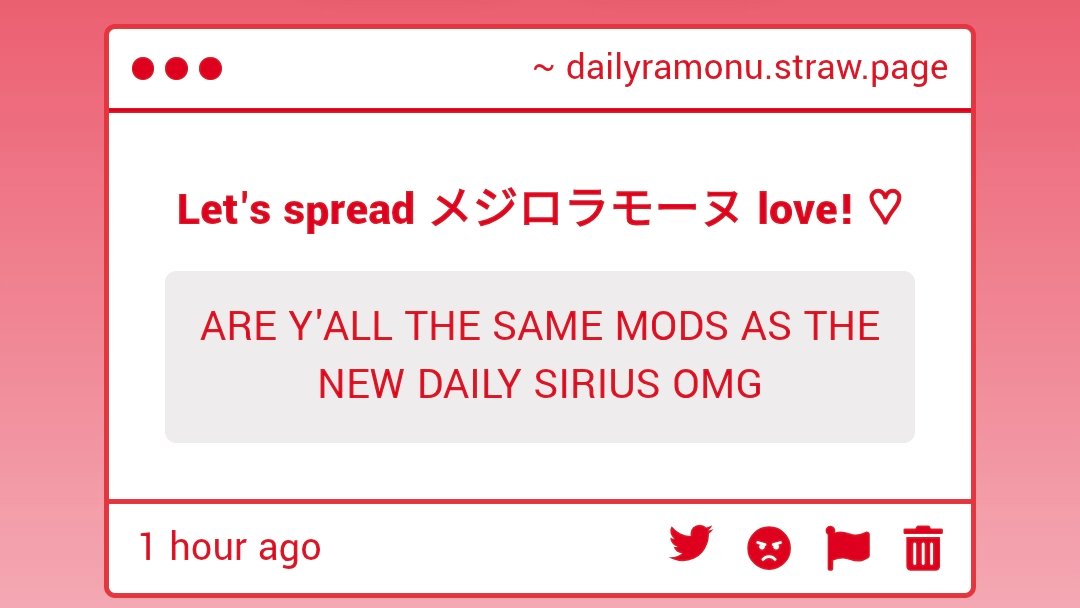 DailyRamonu's tweet photo. 🎨 ─ Only one mod is in the recent Daily Sirius acc, and that's me... https://t.co/X1mCstdjfU