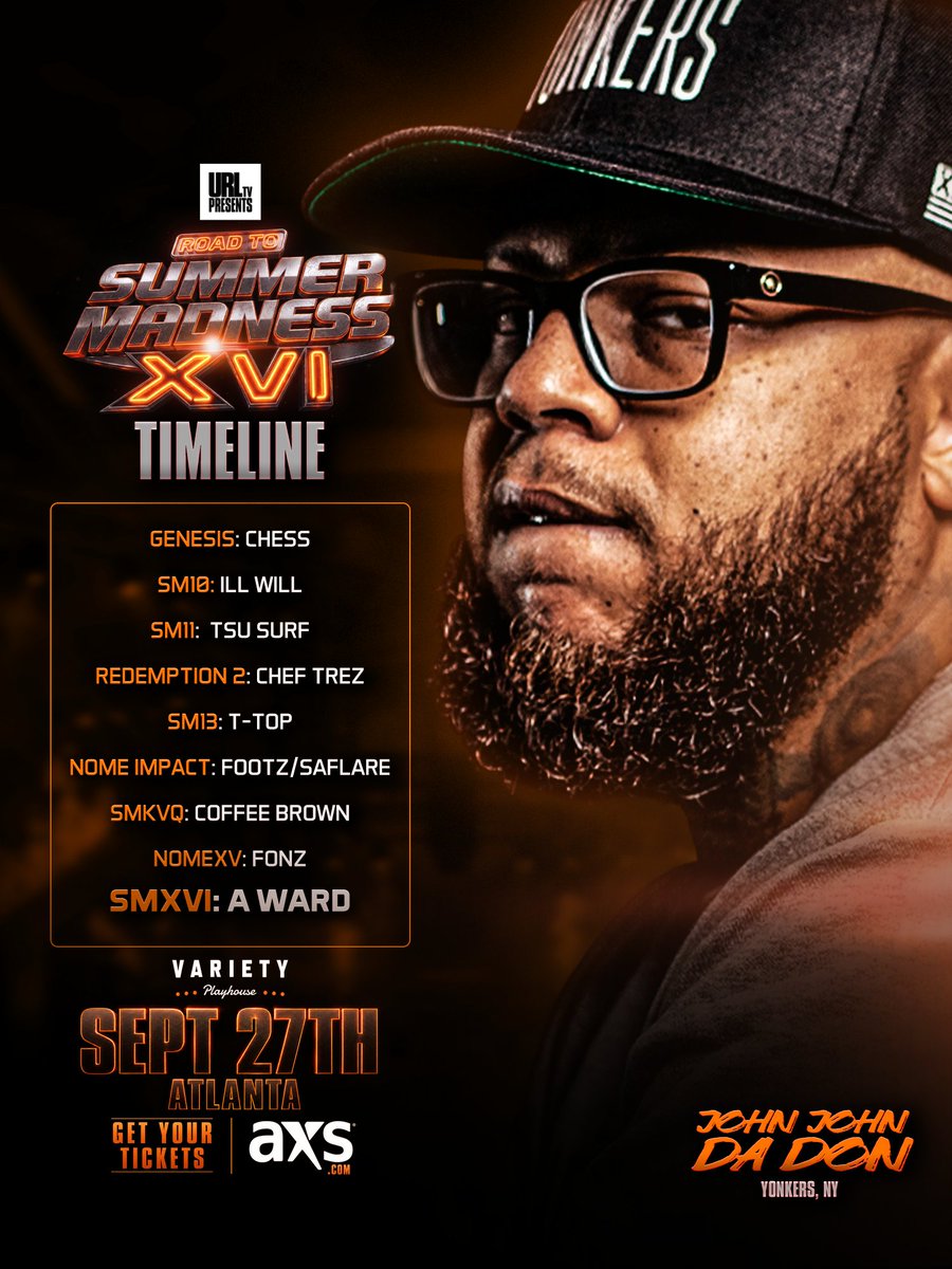 urltv's tweet photo. Summer Madness Timeline: John John Da Don has put in the work to appear on the culture’s biggest stage AGAIN! 🤟🏾

Which performance was the most impressive?

SUMMER MADNESS XVI - 9/27

Dropping Exclusively on the URLTV App

Tickets:
https://t.co/anFSvzyFQv

#youcantcopyrespect https://t.co/VGlUZbnAVi