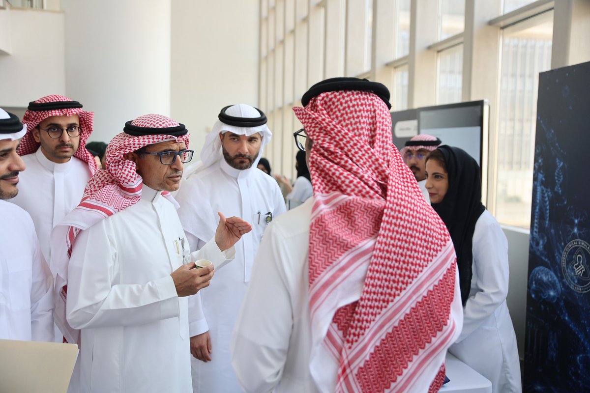 jcsc_ksau's tweet photo. We were honored to welcome Prof. Abdulmohsen Alkushi, Vice President for Educational Affairs at KSAU-HS, for the opening of the Simulation Week 2026 Exhibition.
The exhibition brought together simulation activities, student participation, and the latest technologies in healthcare simulation.
#SimulationWeek2026 #KSAUHS #JCSC