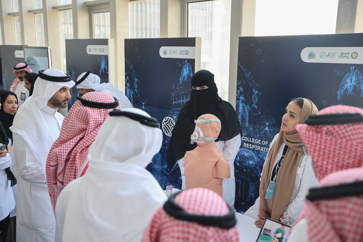 jcsc_ksau's tweet photo. We were honored to welcome Prof. Abdulmohsen Alkushi, Vice President for Educational Affairs at KSAU-HS, for the opening of the Simulation Week 2026 Exhibition.
The exhibition brought together simulation activities, student participation, and the latest technologies in healthcare simulation.
#SimulationWeek2026 #KSAUHS #JCSC