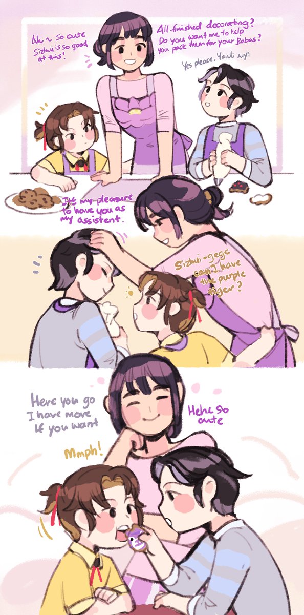 soursoppi's tweet photo. by patreon request: ZhuiLing + Yanli (combined requests because I'm not going to be able to finish drawing all the reqs otherwise 😭)

Sizhui is probably the best little helper Yanli has ever recruited hahaha (and probably ends up being the best cook in the Wangxian household 😂) https://t.co/69hCgOnPDJ