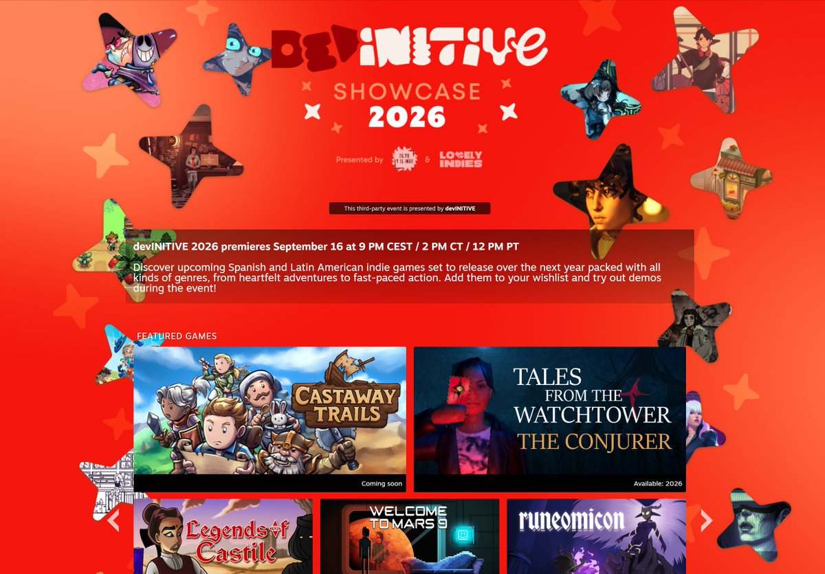 Edudelm's tweet photo. ¡Ya casi empieza!
#devINITIVEShowcase #gamedev #indiedev https://t.co/ESfVImFSAl