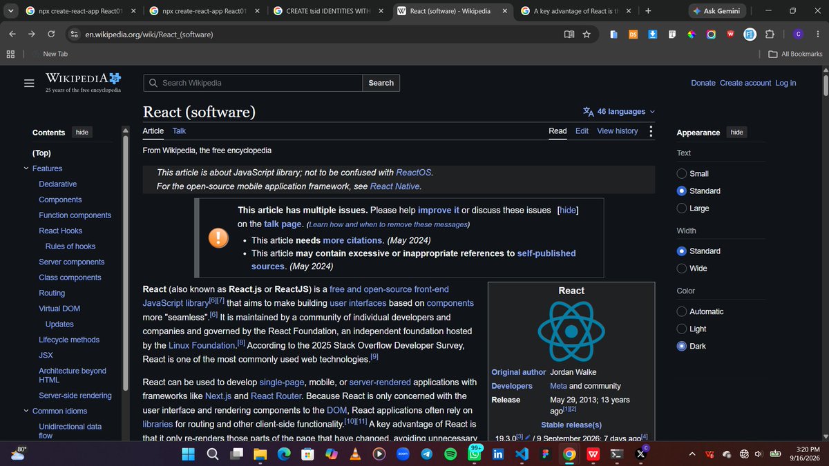 AdelajaCaleb's tweet photo. This is what i leant so far today about react
React is a JavaScript library for building user interfaces (UIs)
component are reusable piece UIs, they are all rendered to a root element. And component can be declare in (Function and class) component

#BuildinPublic https://t.co/TBzhNmliY1