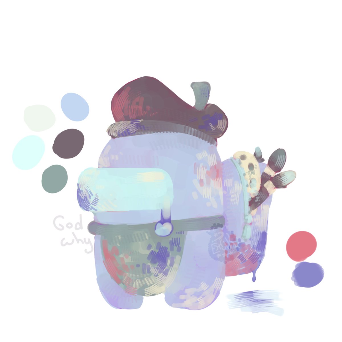 HedgehogLilOne's tweet photo. Hey, wanted to share my among us show sona :3
They got on ship by accident
They don't want to be here at all
(I think it shows, yea)

#amongusshow #amongusshowoc https://t.co/E9lVr1MgEs