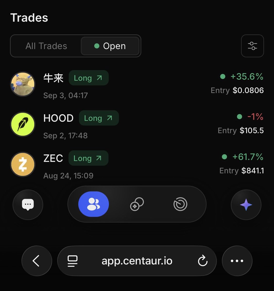 clausikami's tweet photo. can you imagine a world where not all trade tracking happens onchain? 

i can 

watching an add to a $HOOD long right now and there isn't a wallet in sight

luv seeing the world in technicolor 🌈 https://t.co/END7hUkulF