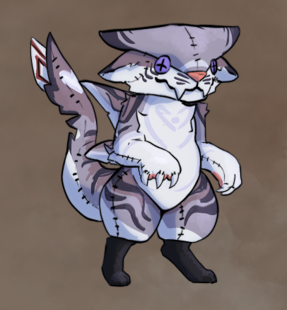 Divvyun's tweet photo. trying to revive this account a bit, here's a monster hunter themed piece i did for an art contest in the creatures of sonaria server, i chose meorlark! https://t.co/BL7rljI9iC