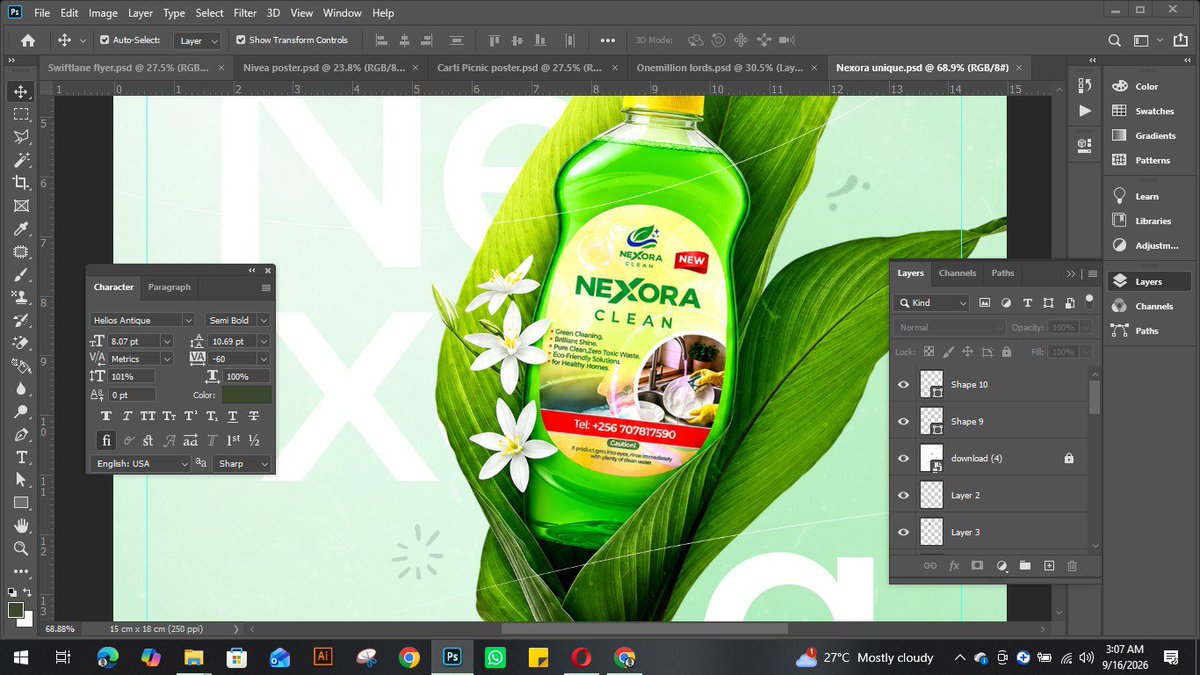 graphics49425's tweet photo. “If you were the client, what would you say?”

Nexora cleans ads flyer
I deliver design solutions that speak Brands that sell ✍️✅ 

#chatmeup
#visualdesigner
#letscreate📈✅ https://t.co/qOXmUfxupj