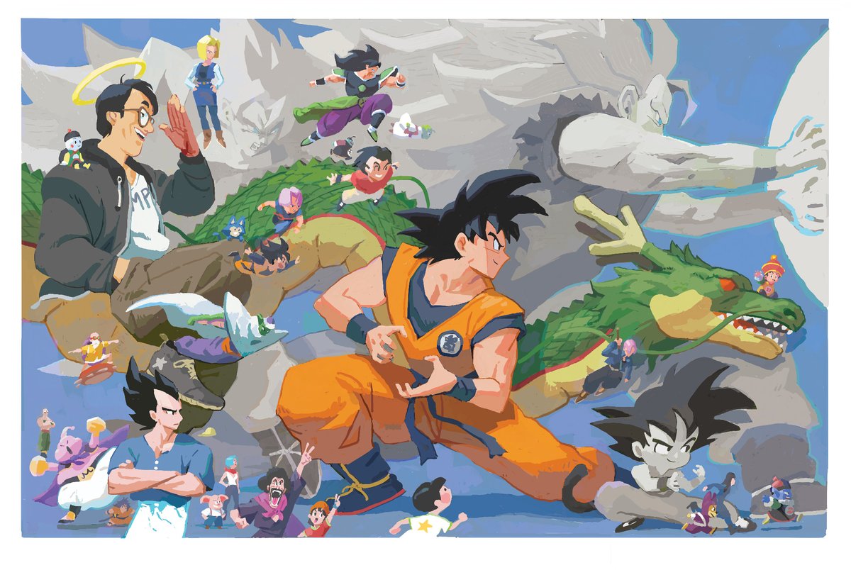 Jhanks6465's tweet photo. A tribute to Mr Toriyama for all that you've inspired

#DragonBall #fanartㅤㅤㅤㅤ #akiratoriyama https://t.co/wnMycd4A5o