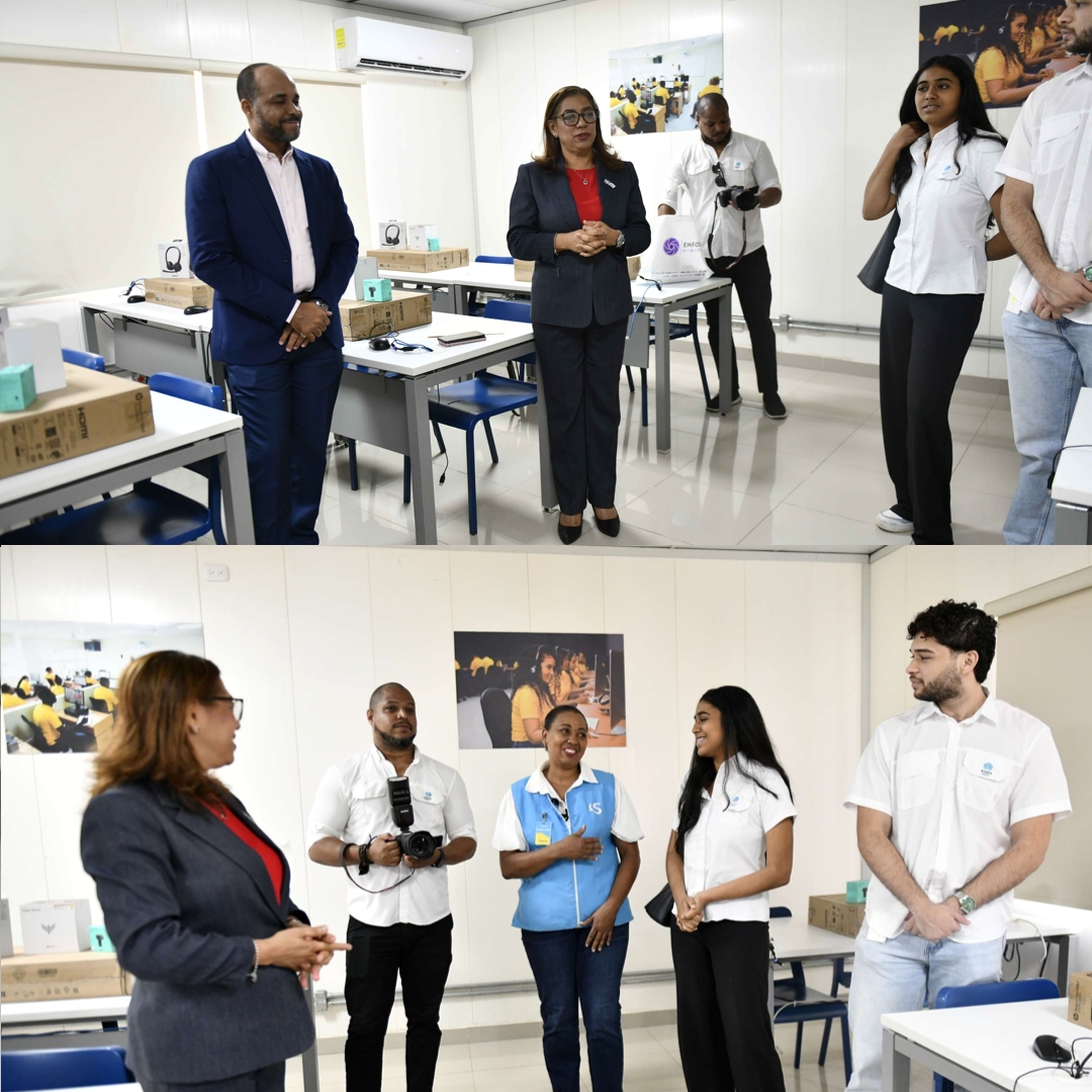 InfotepRD's tweet photo. ¡Gracias, Grupo Ramos! 🙌🏼💻

Con entusiasmo recibimos la donación de 10 mini PC completas con audífonos y cámaras web para la Academia de Idiomas del Centro Tecnológico La Moneda del INFOTEP.

Este aporte de sus ejecutivas Yesenia Javier y Kirsy De Paula, recibido por nuestra directora regional Iris Hurtado, impulsará el aprendizaje de lenguas extranjeras y la empleabilidad de nuestros estudiantes en áreas como el turismo y los servicios.

¡Gracias por apoyar al talento y al desarrollo técnico de nuestra gente! 💙✨

#INFOTEP