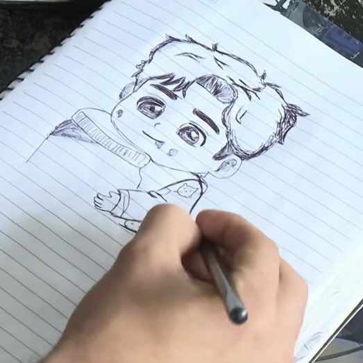 mercurygloow's tweet photo. oigan me gustó mucho el dibujo que hizo jajsja 😭😍💘 qué bárbaro Aaron, eres el más talentoso ✨✨ https://t.co/Fmqo748N0h