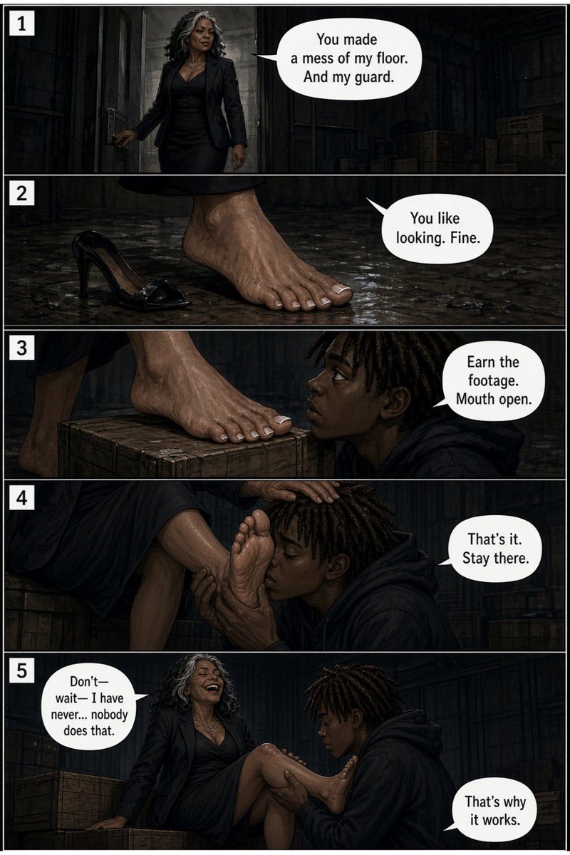 PrettyDick4u's tweet photo. Bored at work. I created a foot fetish comic/manga on grok lmao it’s kinda cool tho tell me what yall think lmaoo #footfetish #comic #footworship #footdom https://t.co/2myLYtI1W9