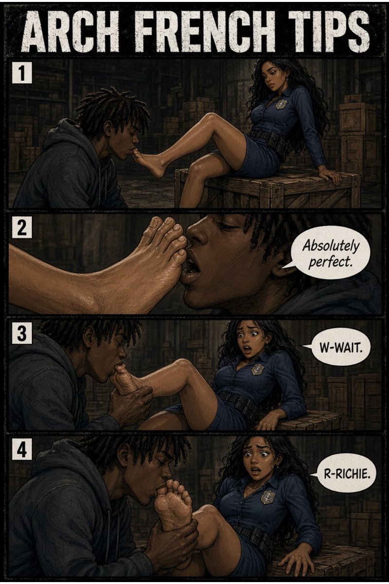 PrettyDick4u's tweet photo. Bored at work. I created a foot fetish comic/manga on grok lmao it’s kinda cool tho tell me what yall think lmaoo #footfetish #comic #footworship #footdom https://t.co/2myLYtI1W9