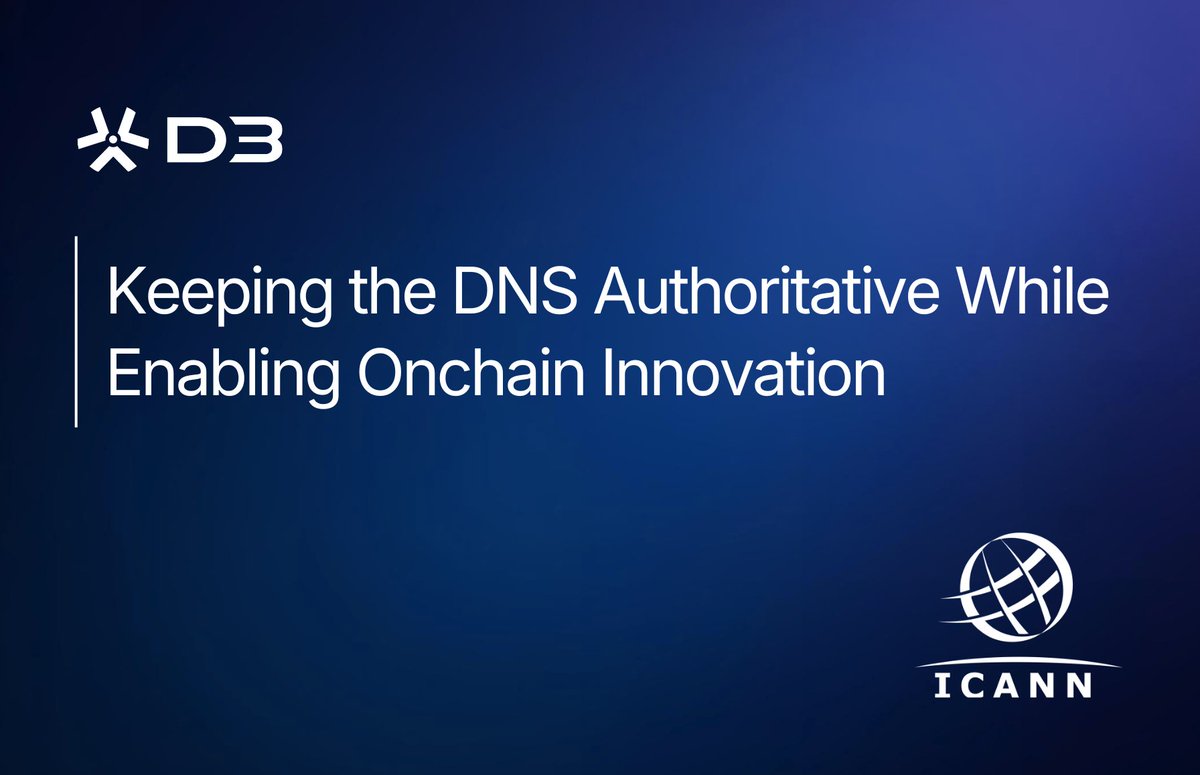 D3inc's tweet photo. Today, we submitted comments to ICANN on the TSG’s Initial Report on gTLD integrations with alternative naming systems.

The DNS must remain authoritative, while registries and registrars retain room to innovate and create value for registrants and users.

👇 Read more https://t.co/244FWBRSyM