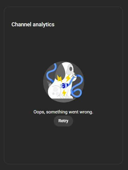 bollywoodbroo's tweet photo. 🚨 YouTube Studio is DOWN!
Thousands of creators are reporting issues with Studio access and features, with users taking to X to share screenshots and tag YouTube. Is YouTube Studio working properly for you?
#YouTubeStudio #YouTubeDown #YouTubeIndia https://t.co/DJGY8ii7eZ