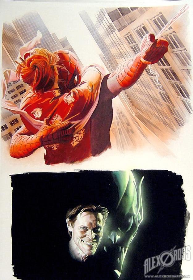 thealexrossart's tweet photo. #spiderman2 opening sequence art https://t.co/Xgl3875QKX