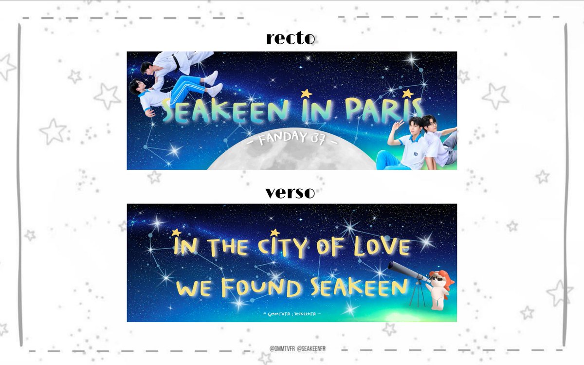 SeaKeenFR's tweet photo. 🦦🦞 - GMMTV FANDAY IN PARIS

Reveal Bannière 🎨
(Ce projet est en collaboration avec @GMMTVFR)

C'est avec une grande joie que nous vous dévoilons le design de la bannière de SeaKeen qui sera utilisé lors du Fanday 37 à Paris !

Nous espérons qu'elle vous plaît ✨️
Le design à été fait par @ryteezzz 

La cagnotte pour les dons est toujours ouverte, n'hésitez pas !
✉️ https://t.co/tahiyth6sJ

#SeaKeen
#GMMTVFANDAYINPARIS #GMMTVFANDAY37INPARIS 
@sea_ta_lay @keenkeno_sp