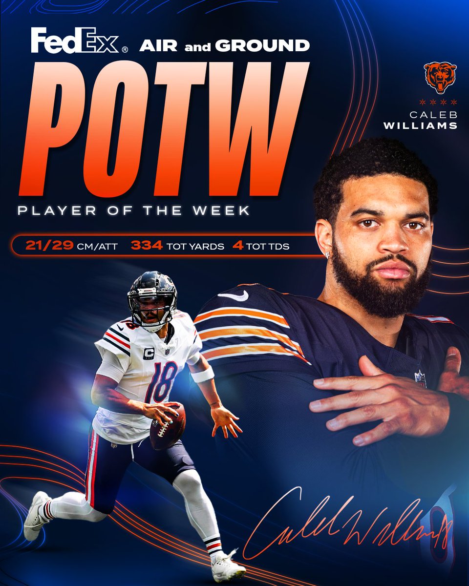 ChicagoBears's tweet photo. A solid Week 1 for the Iceman 🥶 https://t.co/xdJaiGGXNK