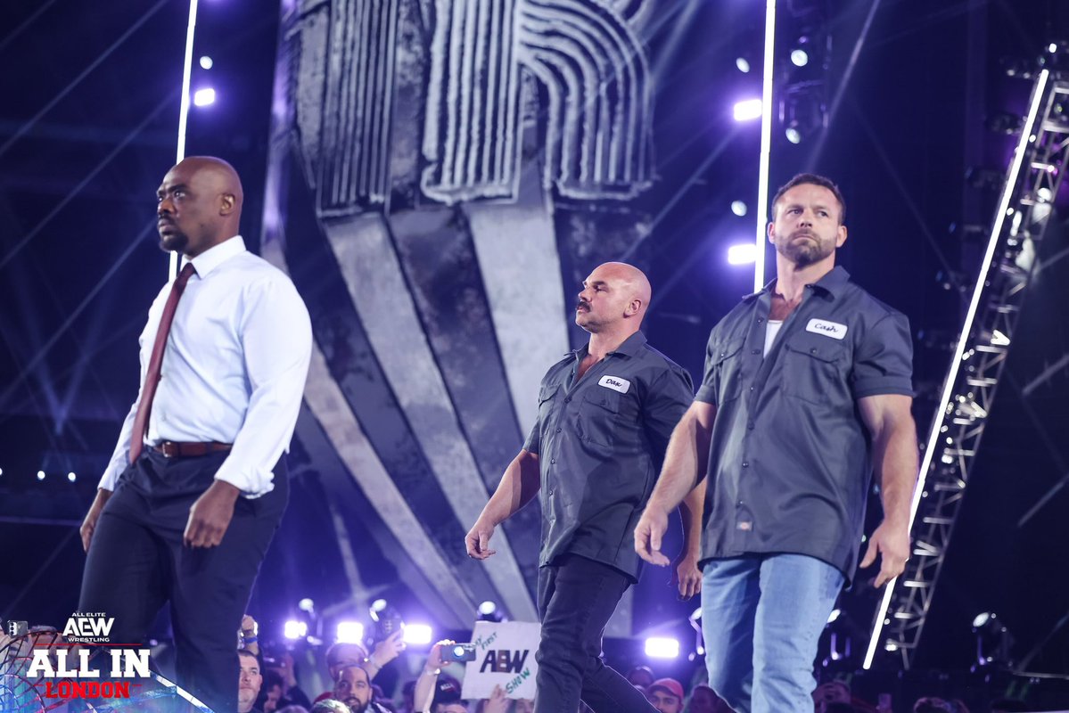 TopGuyIn's tweet photo. All In was supposed to be about who walked outta Wembley with those AEW Tag Titles.

Instead, it became about who was standin’ in that ring when the dust settled.

We spent months away. and then walked back in with one thing on our minds: remind everybody that we’re still here. https://t.co/IlIHNCjUAr