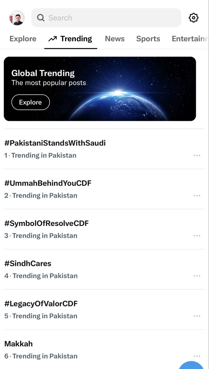 RShahzaddk's tweet photo. رات کے اس پہر بھی ٹرینڈ ٹاپ و ٹاپ دوڑ رہا ہے 
کوشش بڑی ہوئی مگر عوام پکڑائی نہی دے رہا ہے 
#PakistanStandsWithSaudi https://t.co/psCSffo3Gf