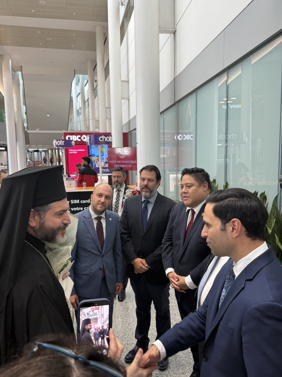 pfragiskatos's tweet photo. It was a great honour to help welcome His Eminence, Archbishop Apostolos of Canada, earlier today, following his recent appointment to this important role.

With more than 350,000 followers, the Greek Orthodox Church in Canada has a central presence in the lives of Canadians of Greek heritage - preserving our faith, culture, language and traditions across generations.

A very warm welcome to Canada, Your Eminence. Καλώς ήρθατε! 🇨🇦 🇬🇷
