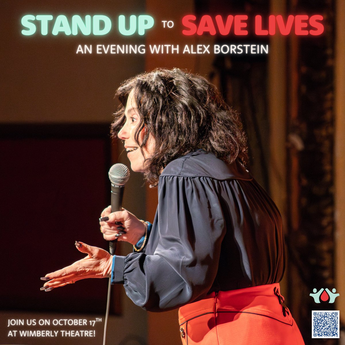 SaveOneLifeInc's tweet photo. Alex Borstein is coming back to Boston for Stand Up to Save Lives on Oct. 17! Join us for a night of laughs supporting Save One Life. 💙

🎟️ Tickets + VIP meet &amp; greet: on sale now!

Visit: https://t.co/alPpIccYPp https://t.co/r1GaZUdnoE