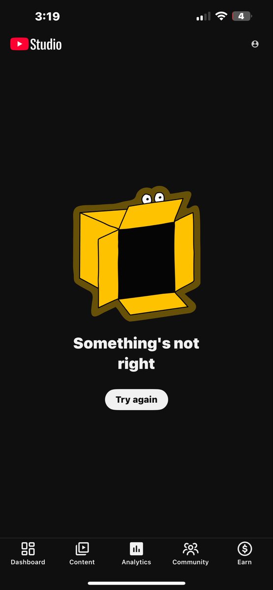 Jakek5rq's tweet photo. @TeamYouTube. YouTube studio is completely down and does not work. Please help. my subscriber count won’t show https://t.co/QVgBJm1QgH