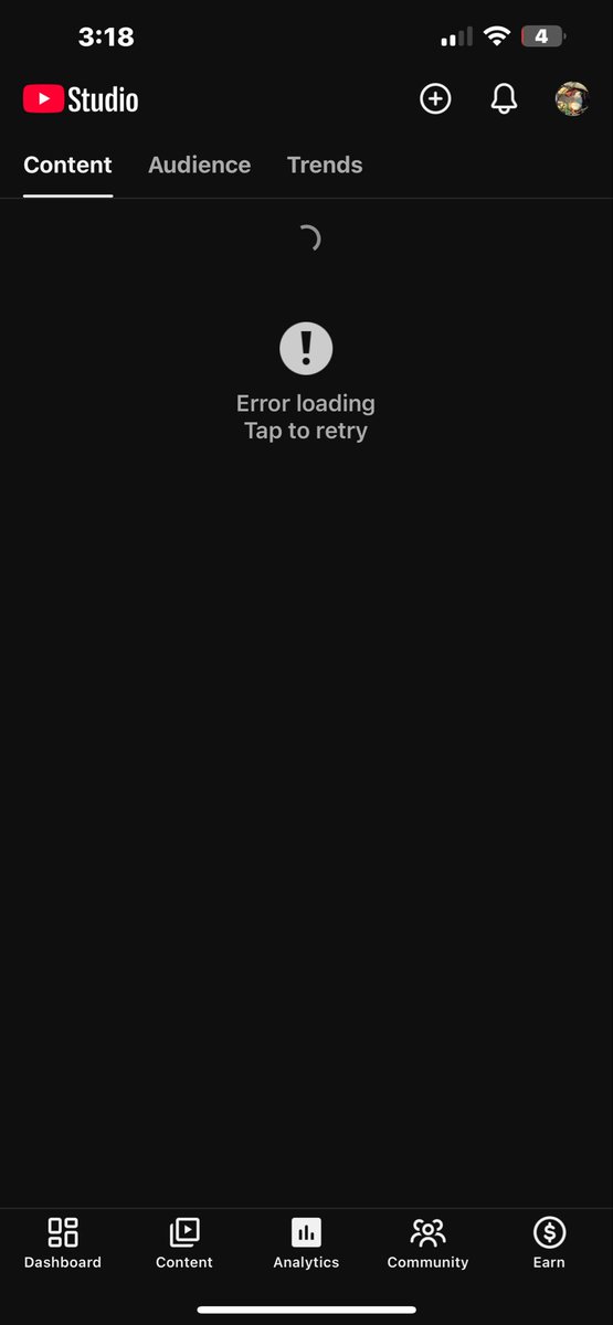 Jakek5rq's tweet photo. @TeamYouTube. YouTube studio is completely down and does not work. Please help. my subscriber count won’t show https://t.co/QVgBJm1QgH