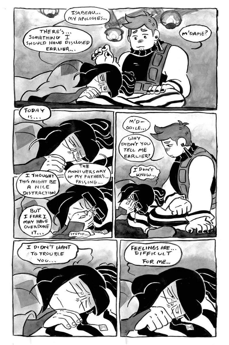 GraceKraft's tweet photo. Odile's Grief
(1/2)

I've been going through some grief of my own this year so I decided to channel it into a comic ft. my favorite messy old lady. Sorry Odile...

- - -
#isat #instarsandtime
#instarsandtimefanart https://t.co/w89mng3pxq