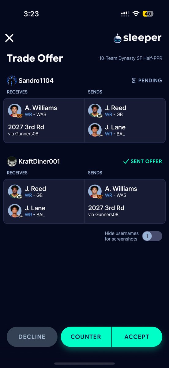 MercedSandro's tweet photo. @rocfantasy_ Should I do this trade? https://t.co/R0nOTa4B6R