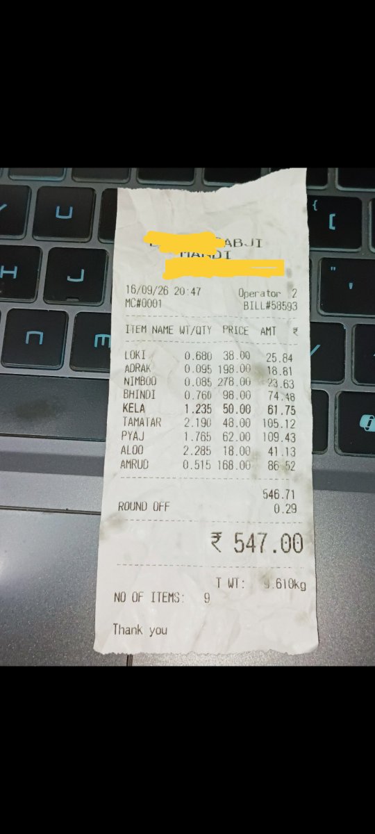 Neha_S_Patel's tweet photo. In 2021, I used to buy vegetables worth 150 and they would easily last 3 days.

In 2026, the same 3-day vegetable shopping costs me 547.

150 → 547 in just 5 years.

That's a 265% increase.

Annualised, roughly 29.5% every year.

And Govt says inflation is 4%.

Ye kaisa 4% inflation hai Modi ji?