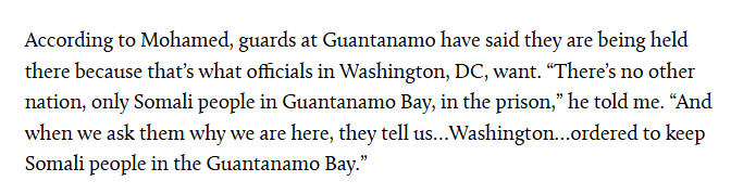 ReichlinMelnick's tweet photo. This is APPALLING. The Trump administration is detaining random Somali immigrants with no criminal record at Guantanamo Bay, seemingly because the White House ordered ICE specifically to detain Somalis at Gitmo as part of its effort to punish an ethnic group Trump has attacked. https://t.co/zC2h7qd9Gj