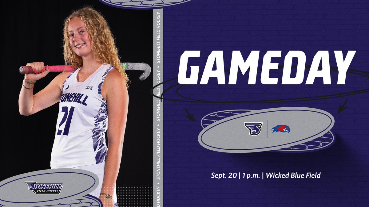 Stonehillfh's tweet photo. Hey everyone...👋It's GAMEDAY!!

🆚: @RiverHawkFH 
⏰: 1 p.m.
📍: Lowell, Mass.
🏟️: Wicked Blue Field
📺: https://t.co/YAuBp1mHxz
📈: https://t.co/y1XEBggj1G

#GoHill #NECFH https://t.co/9vuRAMRJ6u
